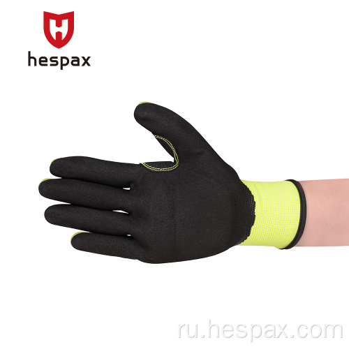 Hespax Industrial Wholesale Mechanic Anti -Impact TPR Gloves